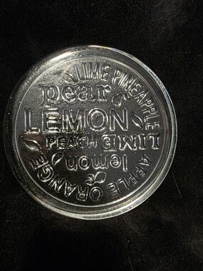 Vintage Glass Fruit/Cheese Trivot Tray Embossed Heavy Clear  Lemon Pineapple 🍍